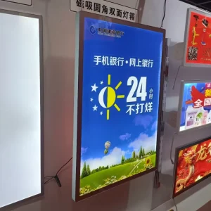 Ultra Thin Aluminum Frame Light Box with High Brightness Diode Lamp Hanging Magnetic Suction Advertising Light Box