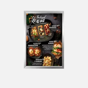 Ultra-Thin LED Light Box Hanging Waterproof A3 A4 Restaurant LED Sign Poster Frame Aluminum Rectangle Shape