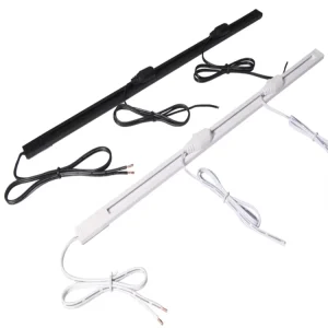 Ultra Thin LED Light Display Cabinet Shelves with Two Wire Magnetic Track Aluminum Body for Supermarket Use