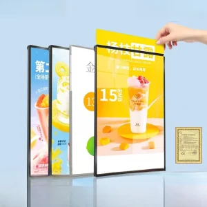 Ultra Thin LED Magnetic Light Box Rectangle Indoor Billboard Wall Mounted Hanging Decorative High Brightness Durable Aluminum