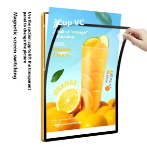 Ultra Thin LED Magnetic Light Box Rectangle Indoor Billboard Wall Mounted Hanging Elegant Decorative Aluminum