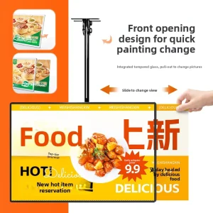 Ultra Thin LED Ordering Menu Wall Mounted Magnetic Hanging Metal Frame Indoor Outdoor Use for Tea Shop Advertising Box Light