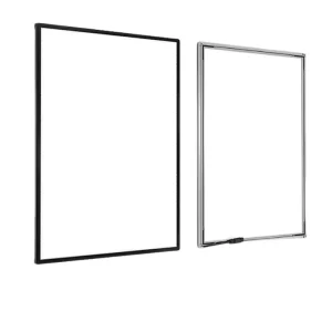 Ultra Thin LED Rectangular Lightbox with Tempered Glass Built In Power Supply Wall Mounted Aluminum Sign