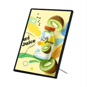 Ultra Thin LED Rectangular Tempered Glass Billboard A4 Aluminum Frame Light Box Display Plate