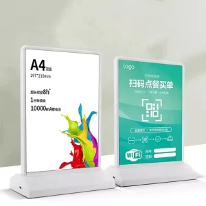 Ultra Thin LED Table Stand Custom Magnetic Panel Outdoor Business Advertising Sign Rectangle Aluminum Frame Light Box