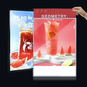 Ultra Thin Magnetic Rectangle Aluminum LED Light Box Illuminated Cinema Poster Two-Sided USB Powered Hanging Decorative 4000