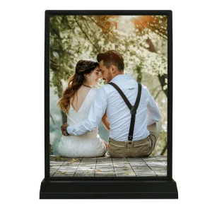 Ultra-Thin Rechargeable LED Advertising Light Boxes Advertising Sign Custom A4 Desktop Panel Table Stand for Outdoor Use