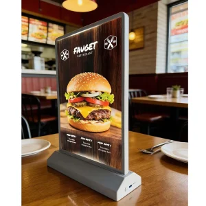 Ultra Thin Rechargeable LED Lightbox Magnetic Double Sided A3 A4 A5 ABS Frame Desktop Advertising Lightbox