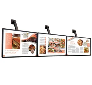 Ultra Thin Wall Mounted Magnetic Advertising Light Box for TV Milk Tea Shop and Hamburger Menu Price List for Ordering