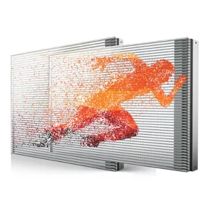 Ultra Transparent IP65 LED Film Display for Outdoor Storefront Windows 3D Glass Advertising Screen Flexible Mesh Retail Ads