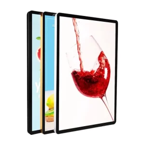Ultra thin LED Light Box Aluminum Frame Tempered Glass Magnetic Corner Wall mounted AC 110V 240V Restaurant Board Advertising