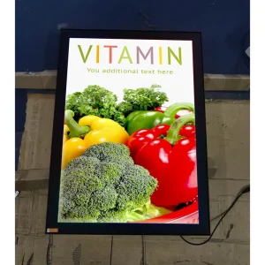 Ultra-thin Rectangle Light Box Wall Mounted Aluminum Profile Restaurant LED Magnetic Backlight Lighting Menu Board