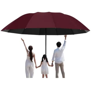 Umbrella Custom Oversized 190T Nylon Fabric Classic Straight Umbrella Manual Tri-Fold Outdoor Travel Portable Sunscreen Parasol