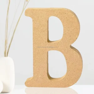 Unfinished Wood Letters for Wall Decor Standing Decorative Engraved Letters for Home Party Craft Projects