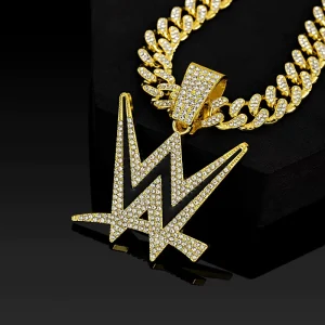 Unisex Hip Hop Style Creative Letter Pendant Necklace with Number Shape Zinc Alloy Link Chain for Gift