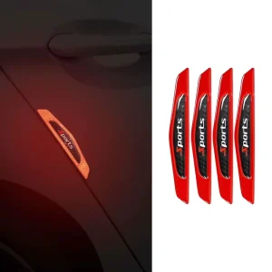 Universal Car Door Reflective Anti-Collision Sticker Sports Carbon Fiber Protective Strip Night Safety Warning Decor for AllCars