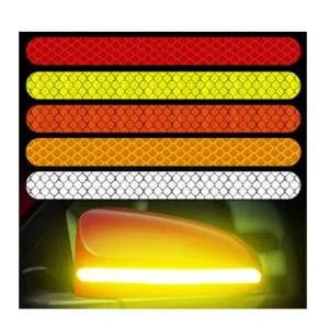 Universal Reflective Car Sticker Anti-Collision Strip Protection with Scratch Guard Rear Mirror Warning Strip