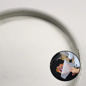 Universal White DTF Powder Hot Melt Adhesive for Dark Color Polyester T Shirts PET Film Heat Transfer Printing Material