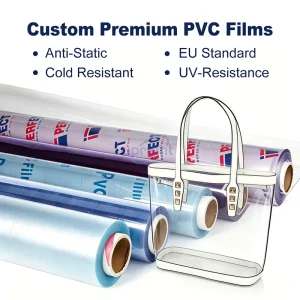 Upright Waterproof Super Clear Soft PVC Roll And Film 0.3mm Thickness Transparent High Glossy Flexible For PVC Bags