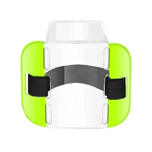 Useful Waterproof Elastic Strap Protective Shell PVC Badge Holder Security ID Card Case Arm Band Badge Holder Vertical Armband