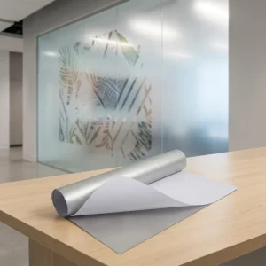 Uv printed Advertisements Self Adhesive Ultra transparent White Glass Stickers Film