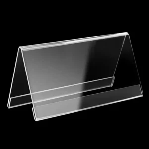 V shaped Horizontal Conference Acrylic Triangle Double Sided Display Board Table Sign Stand Guest Name Brand