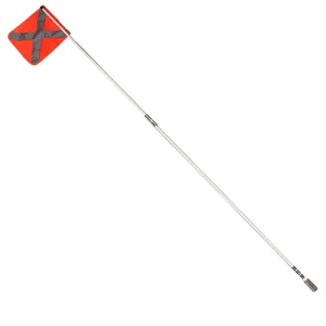Vehicle Safety Warning Flag Fiber Glass Tube Off Road Truck Weather Proof Reflective Strip Orange Flag Safety Flags
