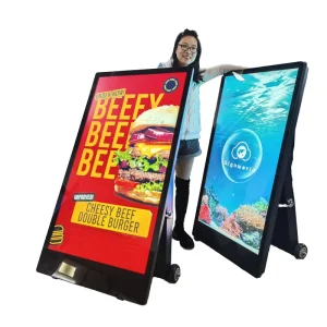 Vertical LCD Digital Signage Totem With Camera Touch Screen Floor Advertising Kiosk For Elevator Store
