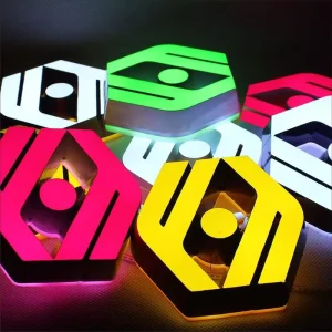 Vibrant Colorful LED Acrylic Letter Light Durable Waterproof Illuminated Alphabet Sign for Retail Shop Office Cafe Branding