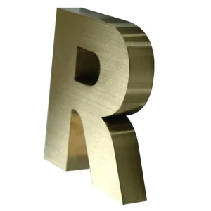 Vintage Large Non Illuminated Letter Signs Metal Logo 3D Alphabet Sign