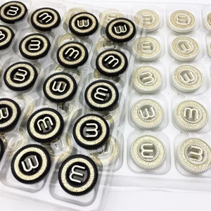 Vintage Letter M Hollow Metal Button