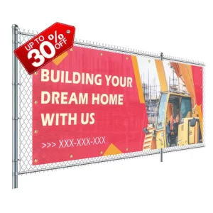 Vinyl Banner Outdoor Advertising Custom Waterproof PVC Vinyl Mesh Banner Outdoor Backdrop Vertical Outdoor Banners