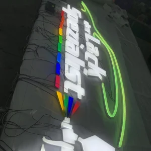 Vivid Multi Color Dynamic Acrylic RGB LED Letter Custom Easy Installation Addressable RGB LED Letter Custom