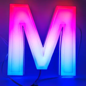 WS2815 RGBic S Shape LED Strip Addressable Free Program Guide Phone App DIY 3D Channel Letter Sign