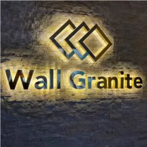 Wall Granite Decoration Signage LED Illuminated Letters Custom Sign LED Letters Business Sign Wall Decor