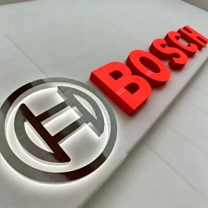 Wall Mount IP68 3D Frontlit Resin LED Channel Letter Sign with LED Strips for Park Shop Building Advertising Cars Companies