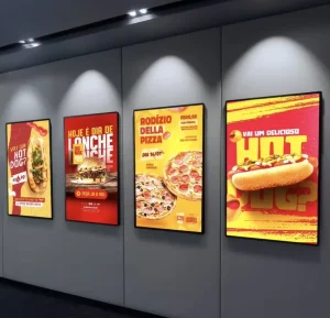 Wall Mount Magnetic LED Light Box Ultra Slim Aluminum Frame for Movie Poster Display Cinema & Home Theater Advertising Sign