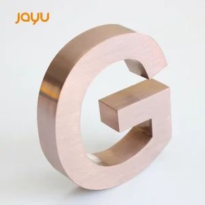 Wall Mounted Advertising Sign Stainless Steel Bronze Copper Alphabet Charm Metal Letters Numbers Hairline Finish Buildings Home