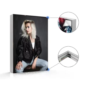 Wall Mounted Floor Standing Aluminum Extrusion Frame LED Textile Backlit Advertising Light Box Rectangle AF45 Model for