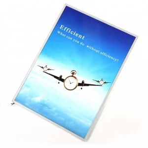 Wall Mounted Hanging Type Aluminum Profiles Snap Photo Frame Double Side Ultra Slim Advertising Glass Light Box