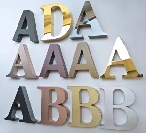 Wall Office Background Wall PVC Acrylic Metal Signboards and Digital Graphic Symbols Stainless Steel Engraved Text