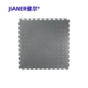 Warehouse PVC Industrial Flooring Tiles 500*500*5mm 6mm 7mm Thick Anti Slip Durable Interlock for Garage Workshop Store Room