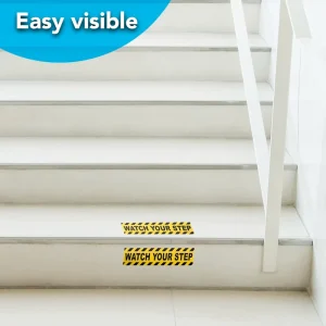 Watch Your Step PLS PVC Floor Decals Self Adhesive Anti Slip Water Resistant Eco Friendly Gloss Laminated Custom Shape