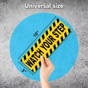 Watch Your Step PVC Wall Floor Stickers Self Adhesive Waterproof Eco Friendly Gloss Laminated Digital Printing Promotional Use