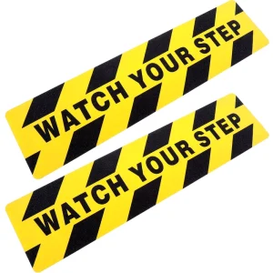 Watch Your Step Safety Stickers Floor Decals UV Printed Eco Friendly Waterproof Self Adhesive PVC Anti Slip Wet Floor Matte