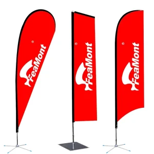 Water Filled Flagpole 5m 7m 3m Custom Outdoor Advertising Telescopic Base Road Flag Knife Flag Promotional Colorful Spring Yarn