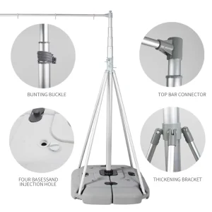 Water Injection Advertising Giant Outdoor Durable 5m Flexible Aluminum Flag Pole Portable Water Tank Flying Flag Pole Water Base