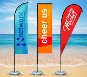 Water Injection Flagpole Outdoor Indoor Exhibition Use Single Layer Portable PVC Design