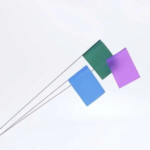 Water Irrigation Steel Wire Metal Staff Marking Flags