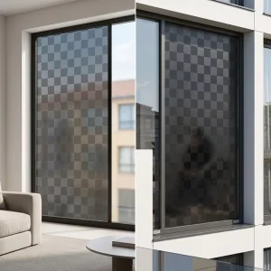Water Proof Decorative Black Micro Perforated 3D Window Privacy Film